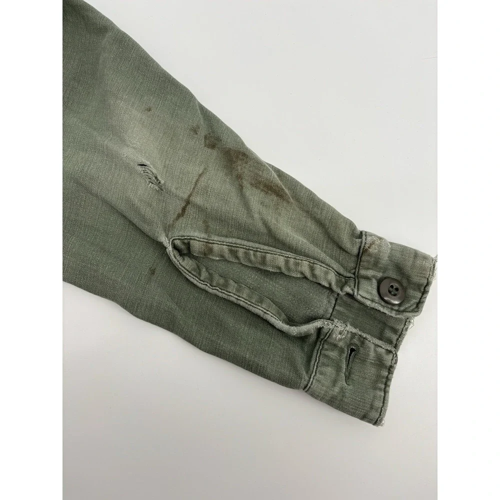 Vietnam Jacket OG-107 Coat US Army War Fatigue Cotton Sateen Vintage Green